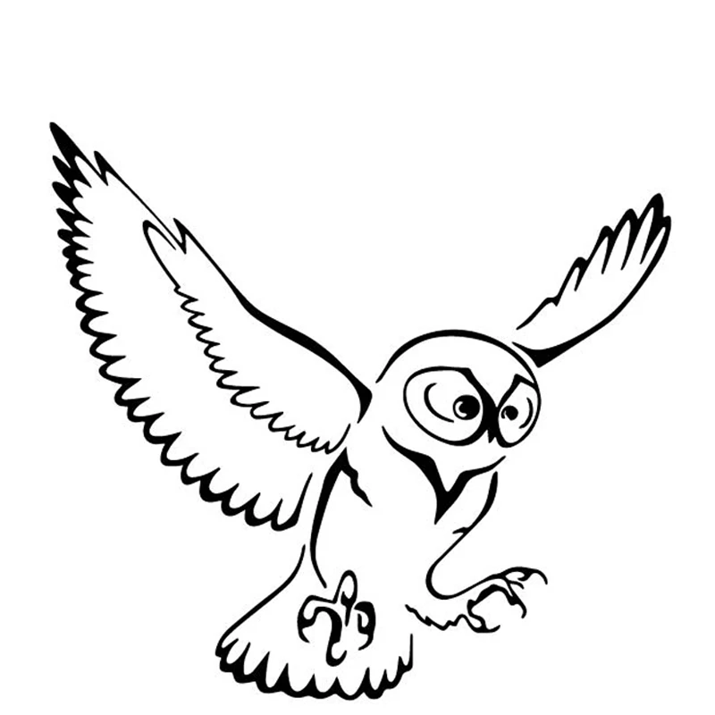 

16.5CM*15.4CM Owl Flight Pattern Car Sticker Car Door Decor Accessories Vinyl Decal