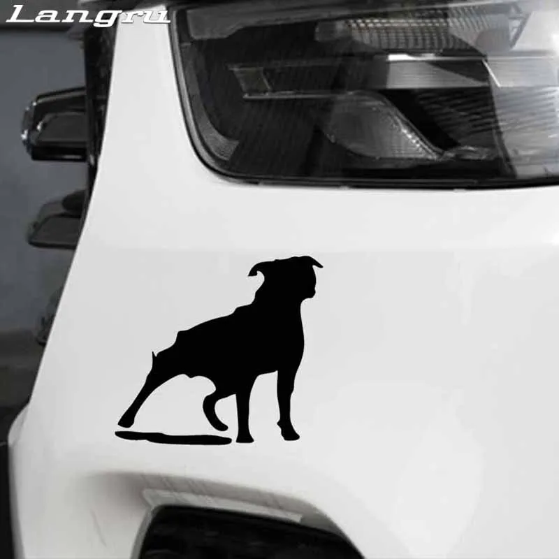 Langru 14 7 см * 13 3 индивидуальный стиль Стаффорд собака порода виниловые