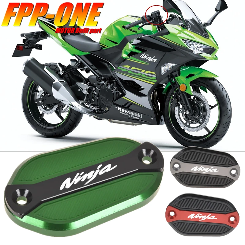 

FOR KAWASAKI NINJA 400 NINJA400 2018 2019 Motorcycle Accessories Master Cylinder Fluid Reservoir Cover Oil Cap