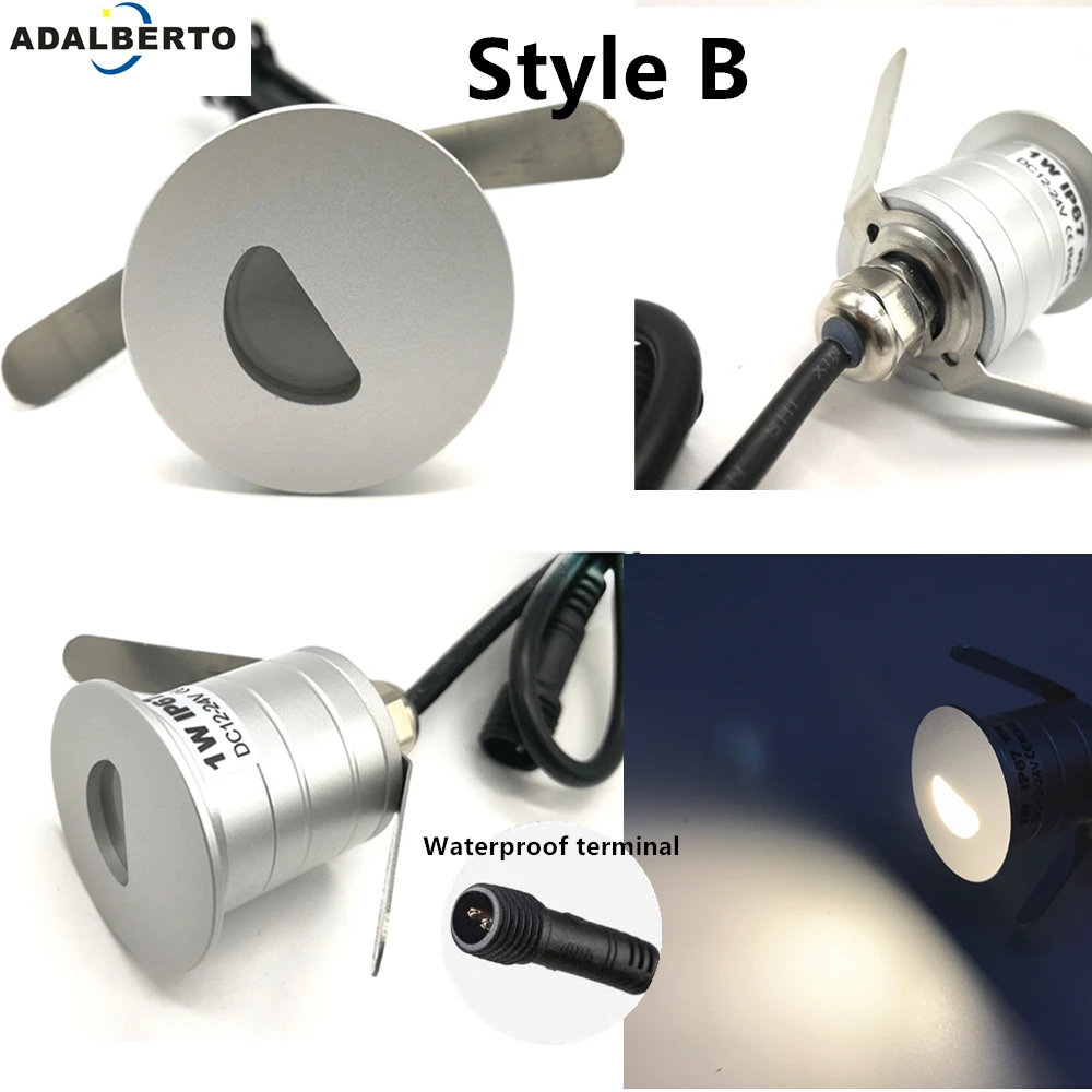 IP67 Водонепроницаемый светодиодный светильник для ног 1 Вт утопленный крыльца