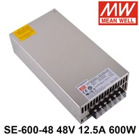 mean well se 600 48 110220v ac to dc 48v 12 5a 600w single output switching power supply meanwell driver