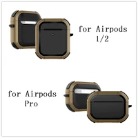 battlegear for airpods 1 2 pc and tpu case wireless bluetooth headset accessories cover for air pods prevention with hook