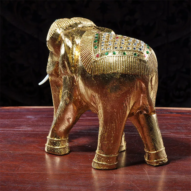 

Southeast Asia Style Solid Wood Carving Art&Craft Simulation Elephant Statue Creative Hotel Club Office Decoration X4808