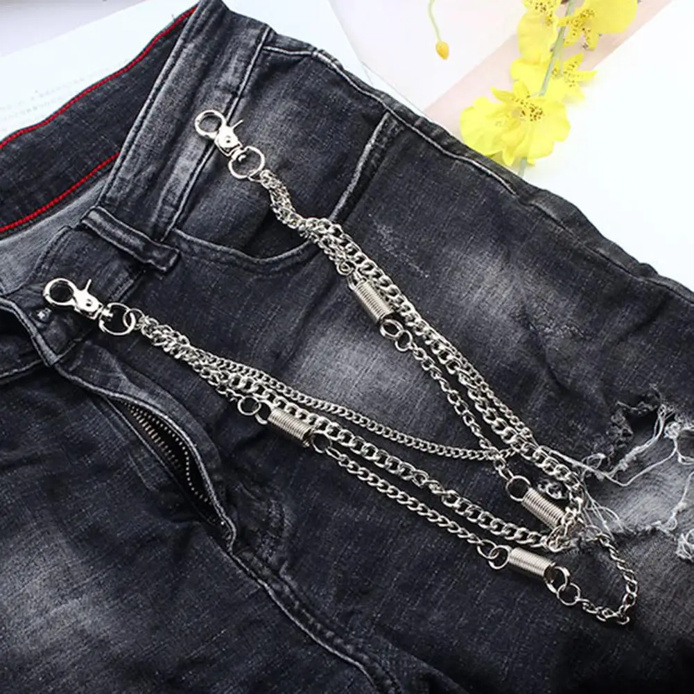 Хип-хоп металлическая цепочка на джинсы модная мужская мода панк хип-хоп ремень