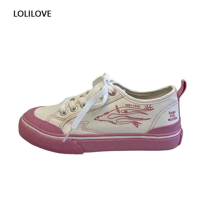 

fashion Women Vulcanized Shoes Sports Kawaii Sneakers Japanese style Comfortable Cartoon shoes Harajuku Style platform