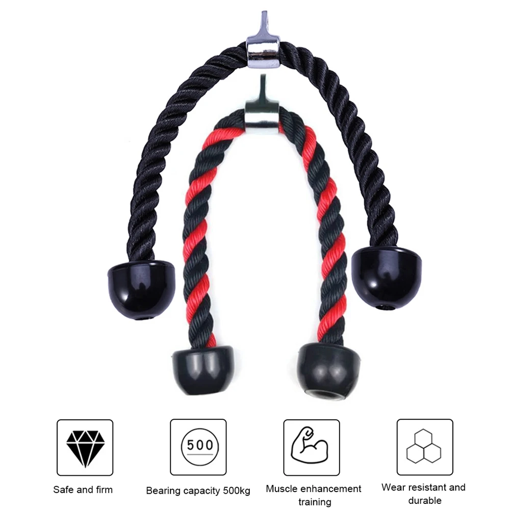 

Triceps Rope Fitness Equipment Nylon Drawstring Biceps Triceps Back shoulder Exercise For Home Gym Pulldown Strength Trainning