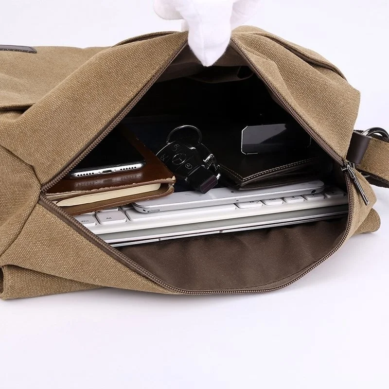 Мужской наплечный карман Повседневная холщовая дорожная сумка для мужчин