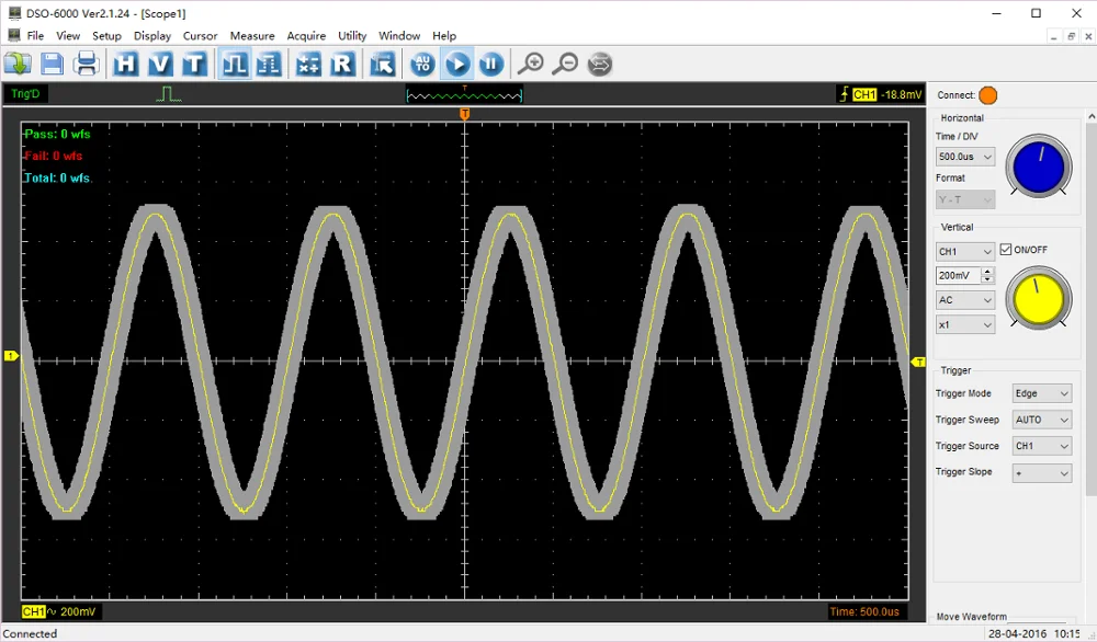 

Hantek6254BD PC Based Handheld 4 Channel Oscilloscope with 250MHz 64K USB Arbitrary Waveform Generator