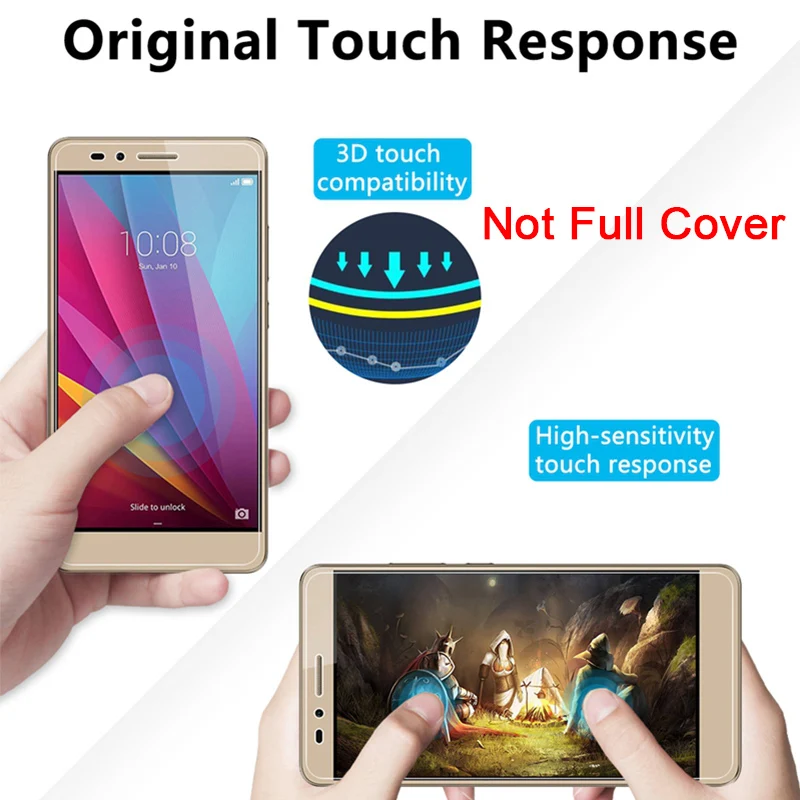 

9H Protective Glass On Honor 7C 6C 5C 4C Pro 3C 9H Toughed Tempered Glass For Huawei Honor 7C Aum L41 LND L29 Screen Protector