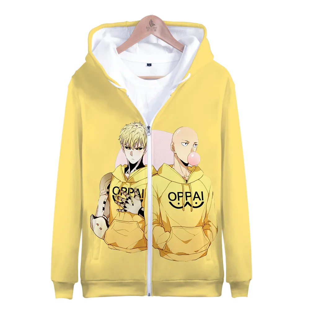 

3D One Punch Man Zipper Hoodie Anime Hero Saitama Long Sleeve Hoodies Sweatshirt Fashion Harajuku Jacket Coat Casual Clothes