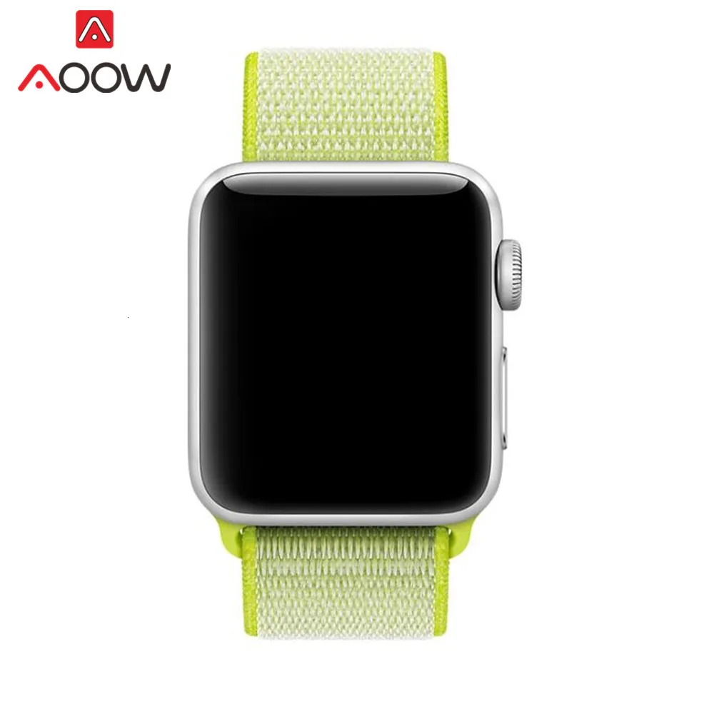 Цветной нейлоновый ремешок для часов Apple Watch 38 мм 42 мм 40 мм 44 мм тканый холщовый ремешок на липучке браслет для часов iwatch 1 2 3 4