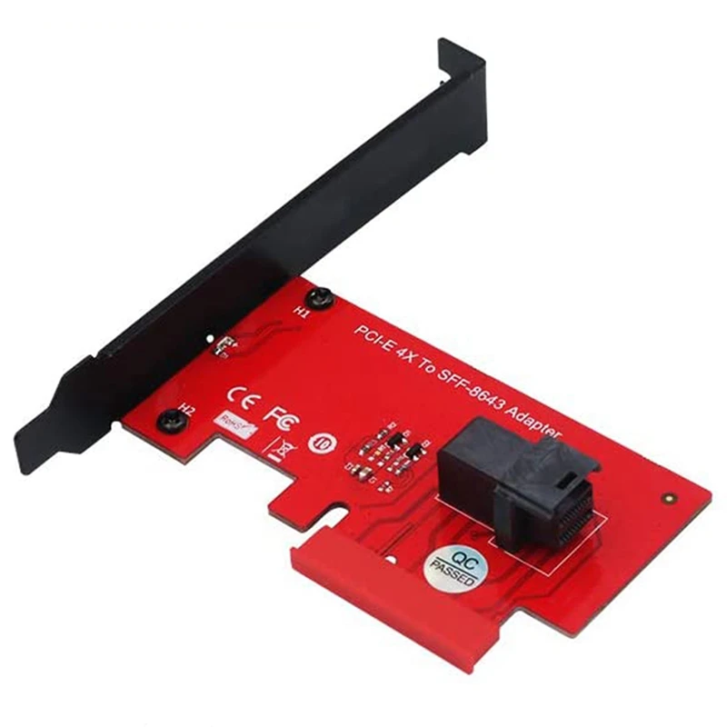 

PCI Express 4.0 X4 Host Adapter Card SFF-8639 NVMe SSD PCIe Adapter SFF-8643 Mini-SAS HD 36Pin Connector for U.2