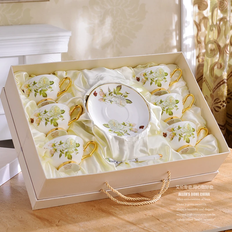 Роскошная золотая керамическая чашка для розового чая королевская Классическая