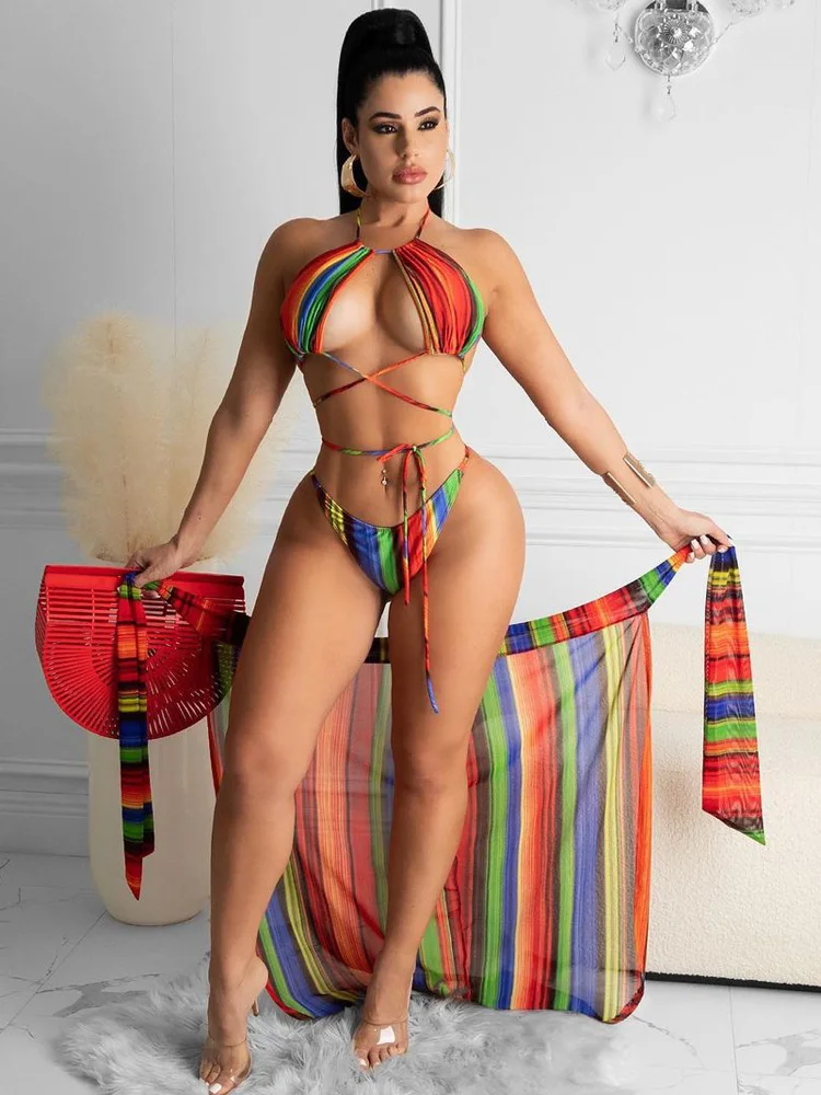 Women's Swimsuit one piece 2021 Bikini set Woman Clothes Bikinis Sexy Summer Bathing Suits Beach  UnderwearThree-piece suit