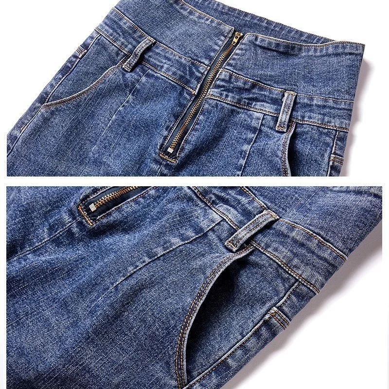 

MIND FEET Jeans For Women High Waist Slim Ladies Multi-size Denim Pants Elastic High Stretch Skinny Wearing Female Pencil Pants