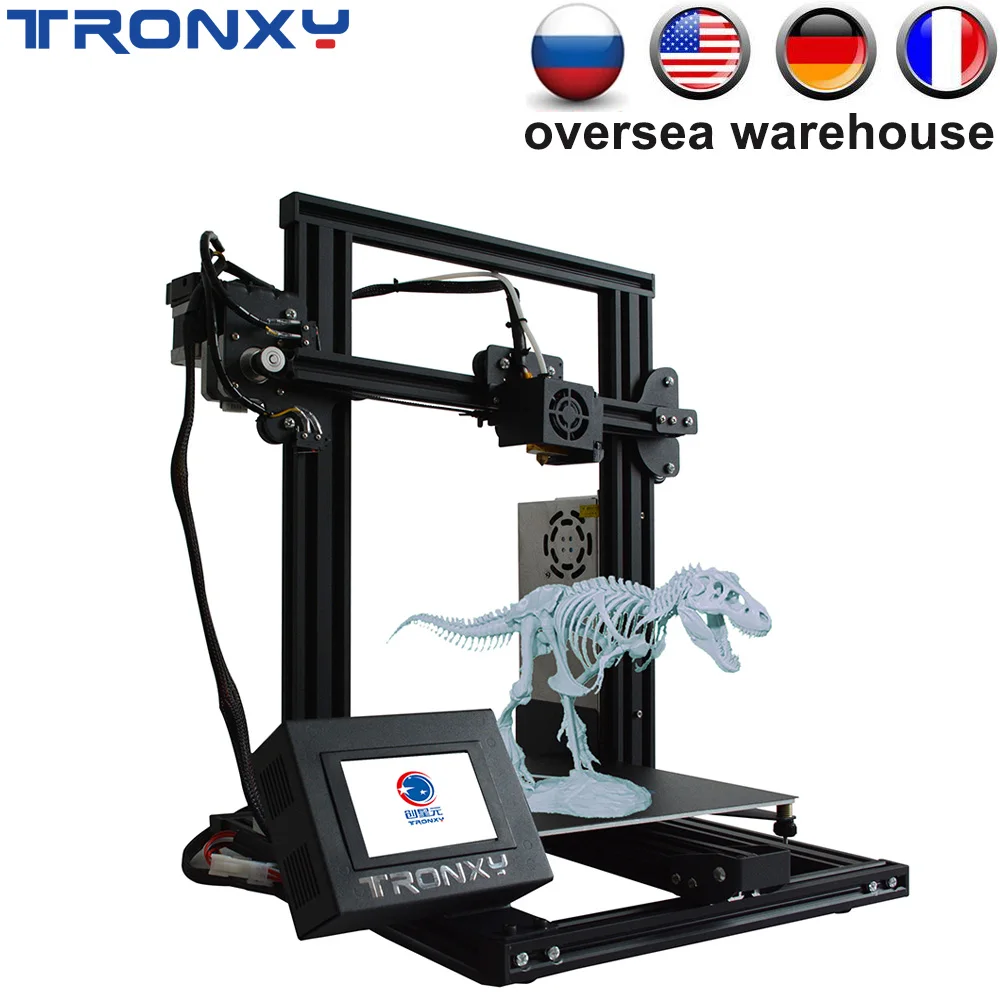 Tronxy XY-2 быстрая сборка металлический 3d принтер 220*220*260 мм высокая печать Магнитная Тепловая бумага 3,5 дюймов сенсорный экран XY 2