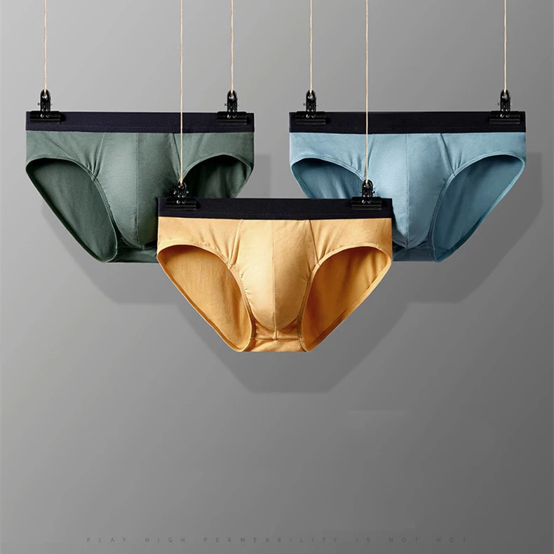 

Hot Sale Men Underwear Briefs Modal fabric Cotton Breathable Male Panties Cueca Tanga U Pouch Comfortable Underpants Slip Homme