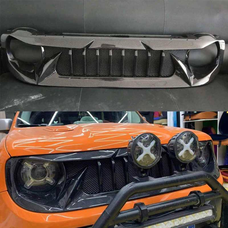 Матовый черный гриль в форме птицы для Jeep Renegade 2015-2018-2020 усовершенствованный