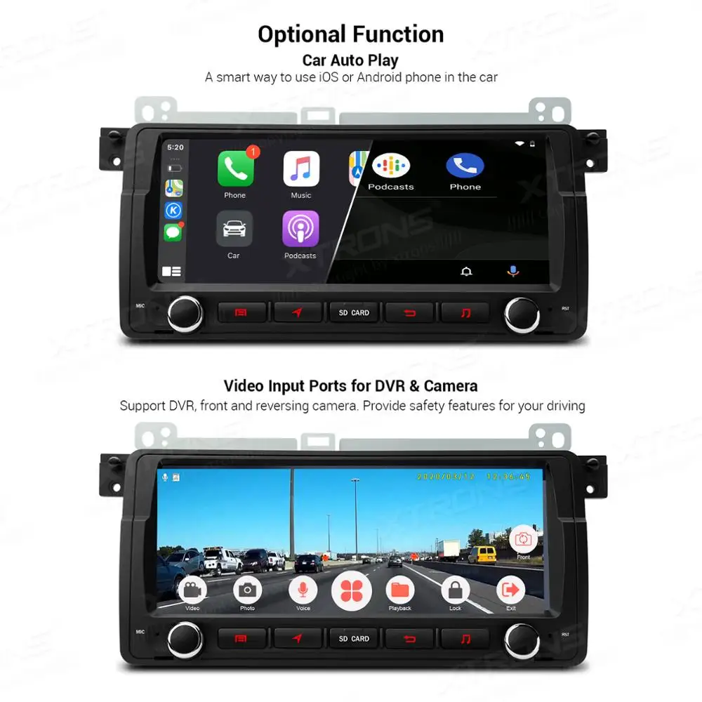 Автомобильный стерео видеорегистратор XTRONS 8 дюйма Android 10 0 GPS DSP RCA выход OBD радио DVR