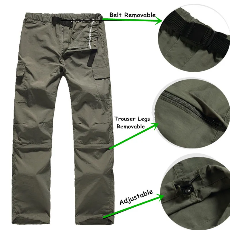 Comfortable Hunting pants Quick Dry Outdoor camping Men's Summer Tactics Breathable Removable Sports Hiking S-3XL size | Спорт и