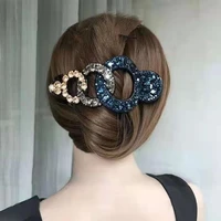 for women hair accessories vintage hair clips rhinestone duckbill hair claws shinning hairpin ponytail headwear rhinestone