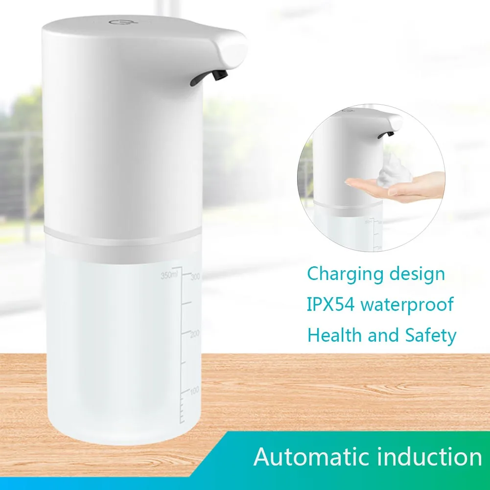 

350ML Touchless Automatic Soap Dispenser USB Charging Smart Foam Machine Infrared Sensor Foam Soap Dispenser Bathroom Accessorie