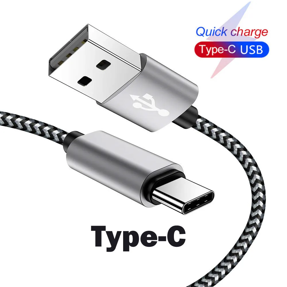 Кабель USB Type C 3A кабель для быстрой зарядки и передачи данных зарядное устройство