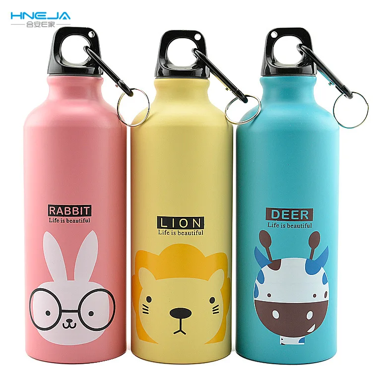 500 мл алюминиевая Спортивная бутылка с животным узором креативная чашка Милая