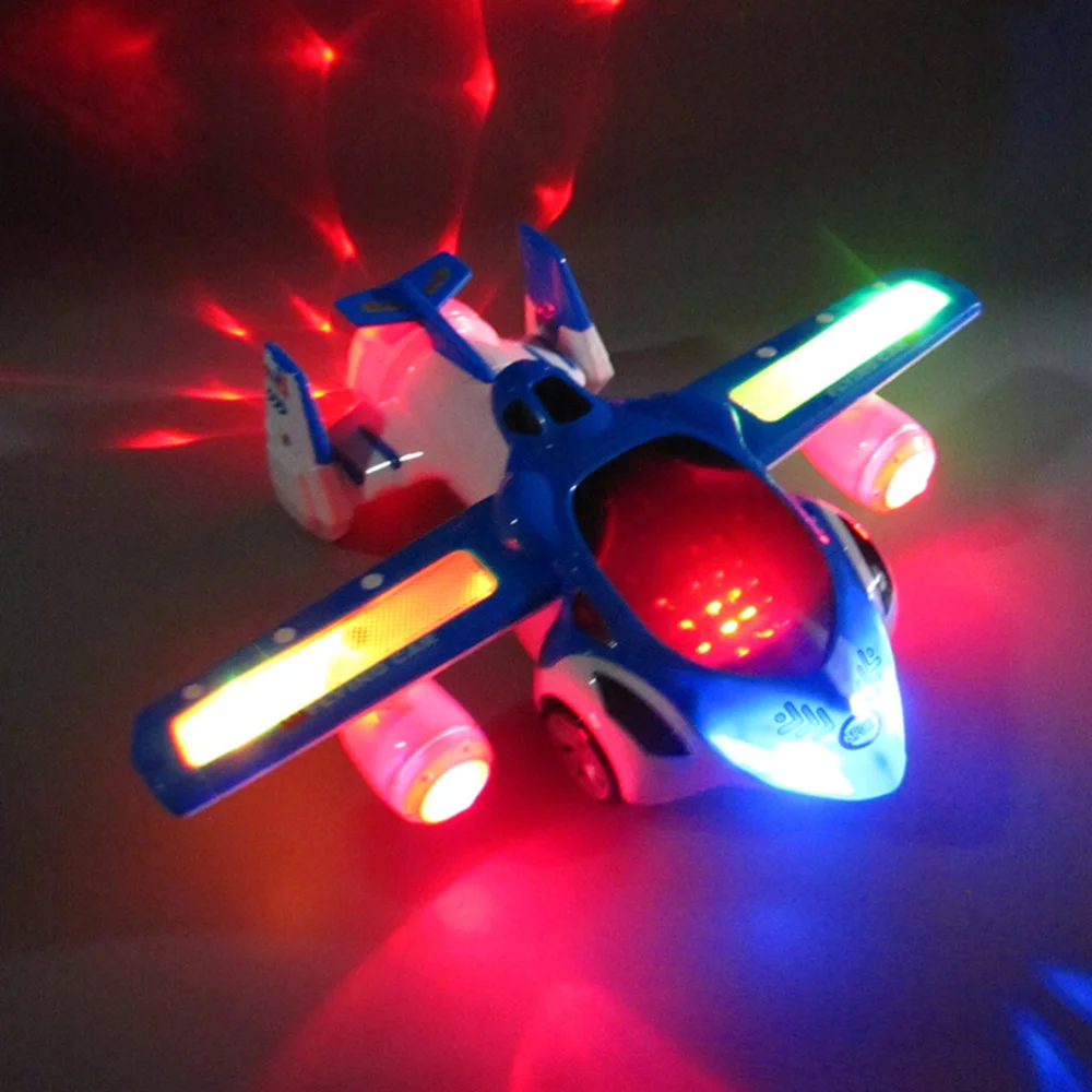 

1Pc Electric Flying Car 360 Degree Rotating Light Automobile Automatic Deformation Aircraft Without Battery (Blue)
