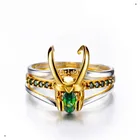 Кольцо для косплея в стиле унисекс, металлическое кольцо с золотым покрытием для костюмированной вечеринки, в упаковке 3 штуки