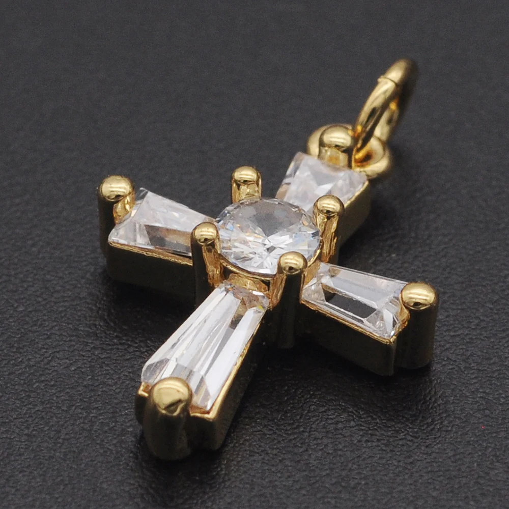 Wholesale Fashion Jewellery Pendants: 14x21mm CZ Zircon Cross Pendant for DIY Jewelry and Bracelet Making Charm image 6