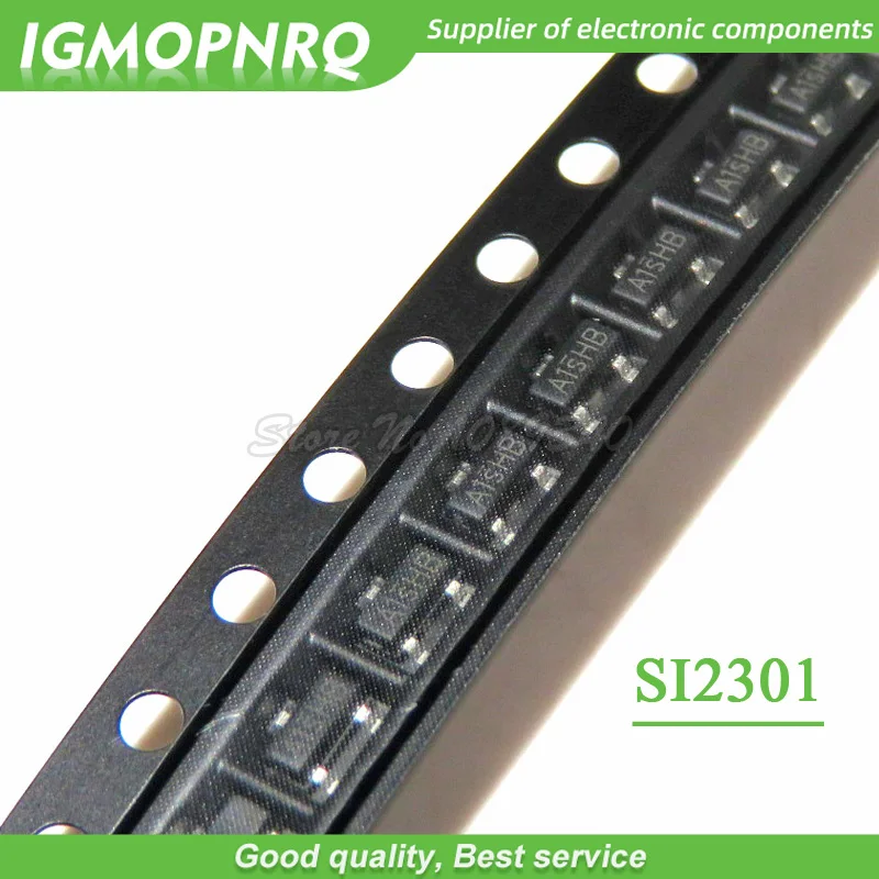 

100pcs SI2301CDS SI2301BDS SI2301 A1SHB SOT23-3 MOSFET 20V 3.1A 1.6W 112 mohms @ 4.5V new original