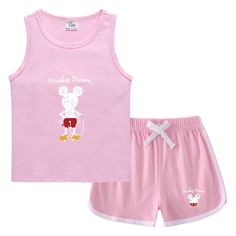 Костюм детский летний из майки и футболки без рукавов | Мать ребенок