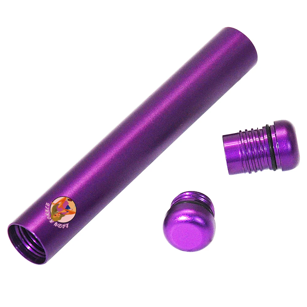 

110MM Cigarette Tobacco Doob Tube Storage Container Stash Jar Aircraft Aluminum Metal Cigarette Rolling Cone Paper Holder