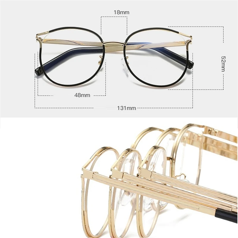 Zerosun оправа для очков женские круглые винтажные очки прозрачные девушек