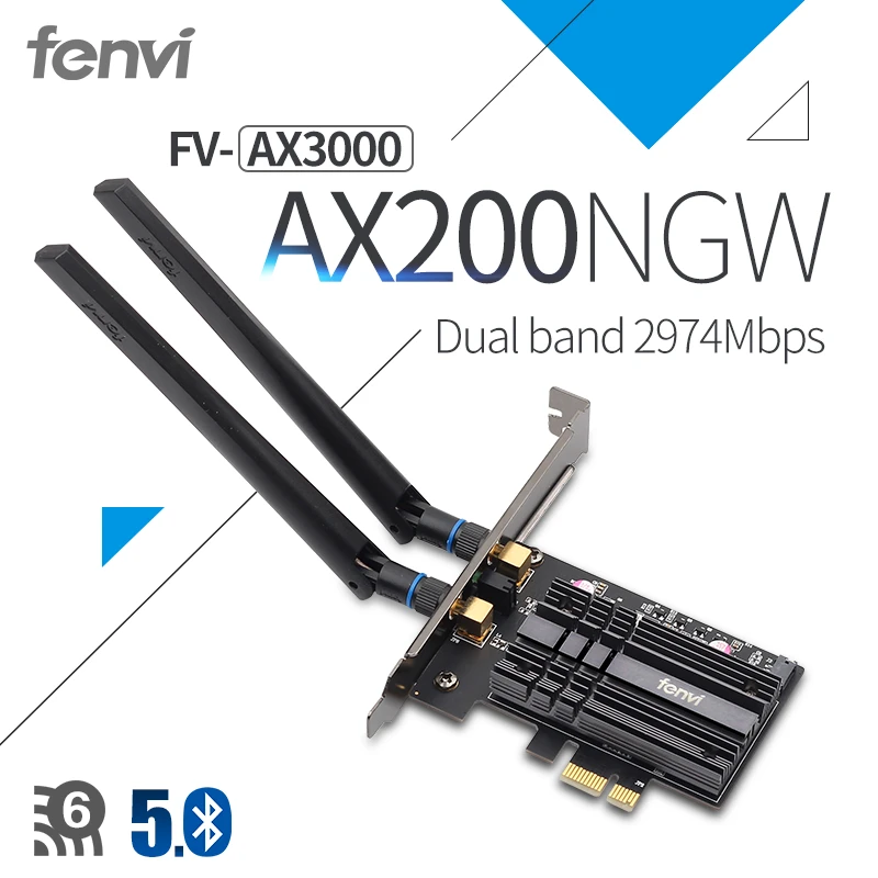 Dual Band 3000 Мбит/с Intel AX200 PCI E WiFi карта адаптер Bluetooth 5 0 802.11ax/ac 2 4 г/с) Wi Fi ГГц Настольный 6