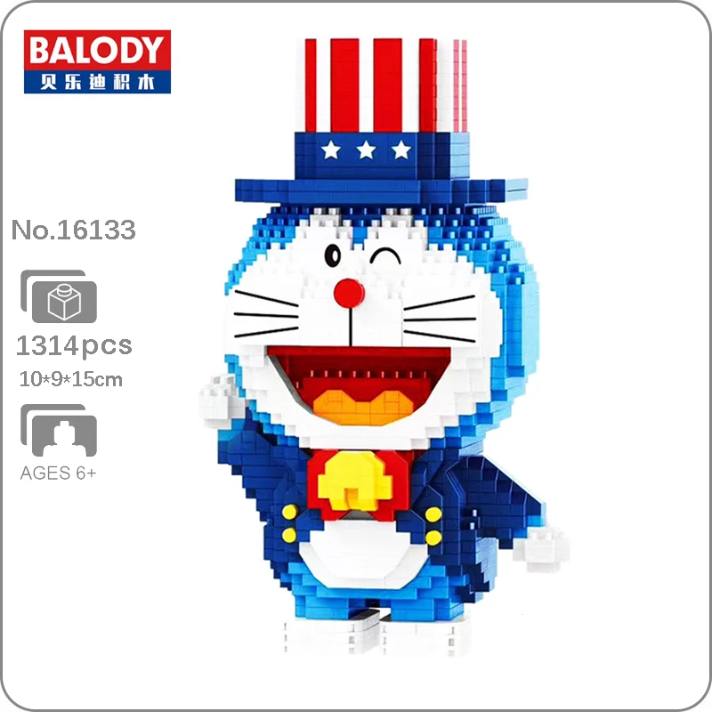 Balody 16133 аниме Дораэмон Кот робот волшебное животное 3D DIY Мини Алмазные блоки