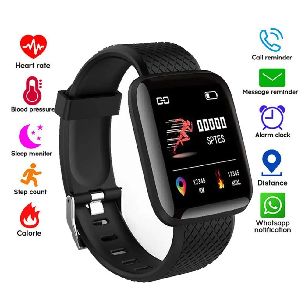 

116plus Bluetooth 4.2 Heart Rate Sleep Monitor Pedometer Fitness Smart Bracelet