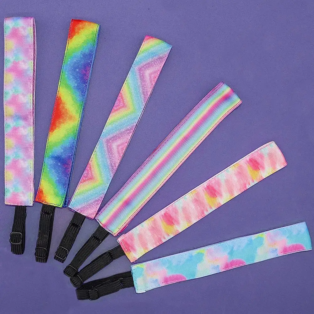 

Rainbow Color Soft Breathable Ladies Yoga Headband Casual Sport Hair Fixed Band Classic Head Decor Accessories