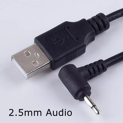 Черный 1 м USB разъем Aux 2 5 мм 3 моно аудио 4-полюсный кабель USB2.5 USB-разъем 0 к DC2.5 2A