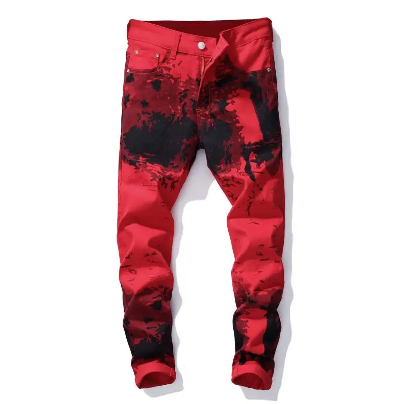

New Men's Fashion Jeans Trousers Casual Hiphop Over Size Skateboard Trousers