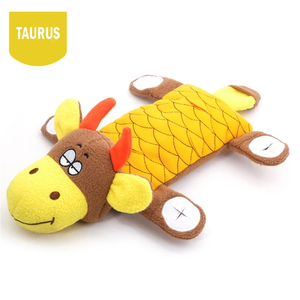 Собака игрушки пищащие плюшевые животные обезьяна Лев бык форма собака моляр