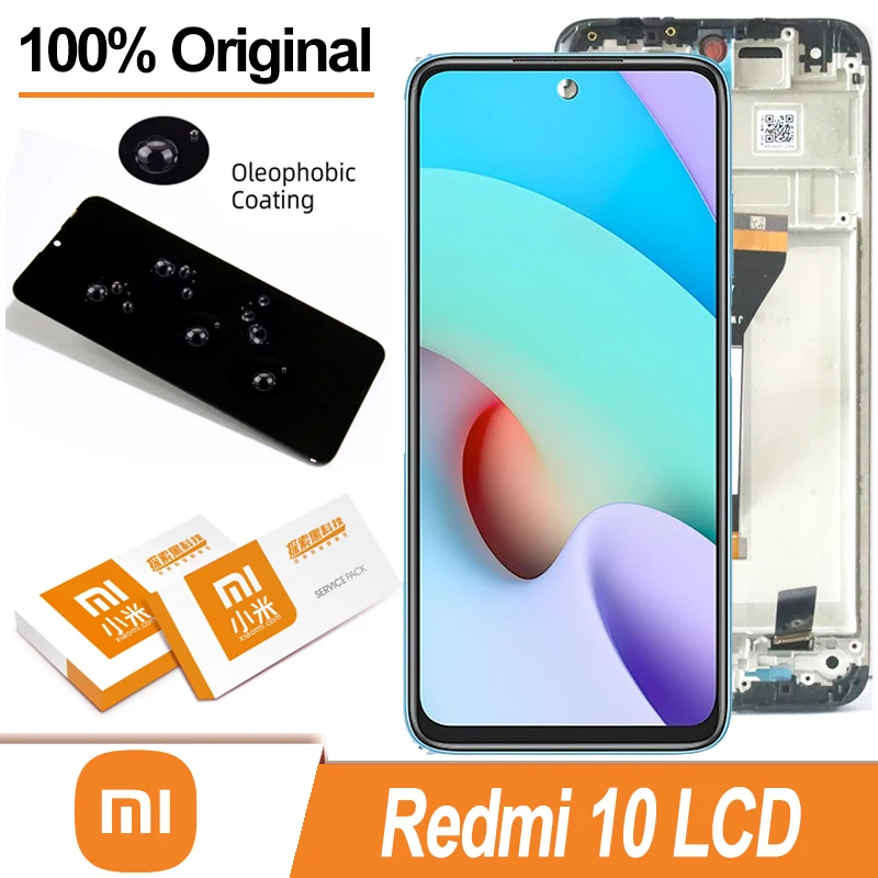Оригинальный ЖК-дисплей 6 5 дюйма для Xiaomi Redmi 10 сенсорная панель экран с