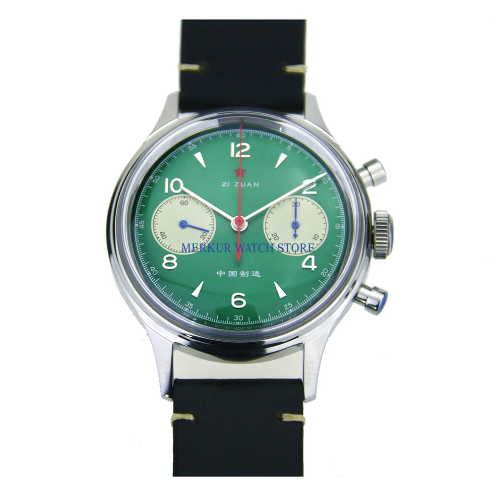 Красный Звездный механический хронограф для чайки 1963 ST1901 движение мужские пилот