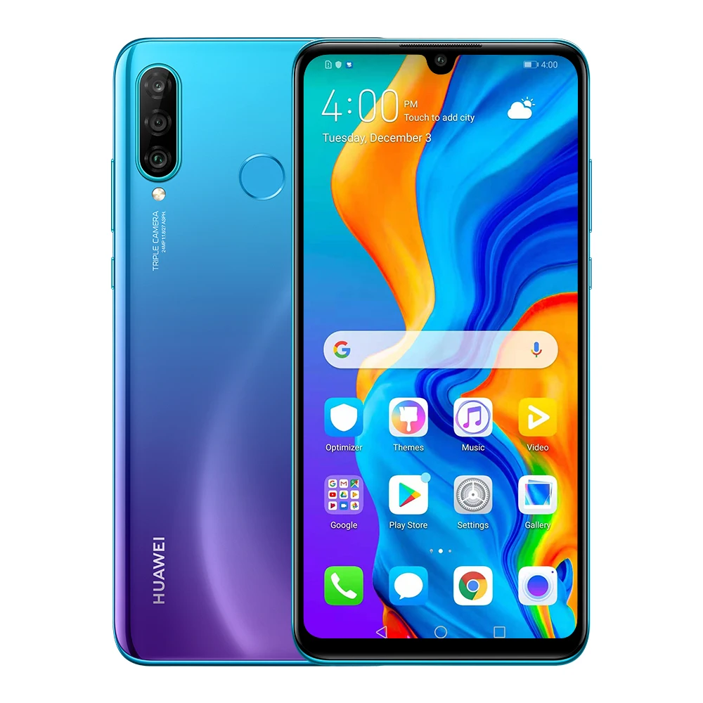 Глобальная версия HUAWEI P30 Lite Nova 4e смартфон 4G 128G 6,1" полноэкранный Android 9,0 Kirin 710 Восьмиядерный 4* камеры