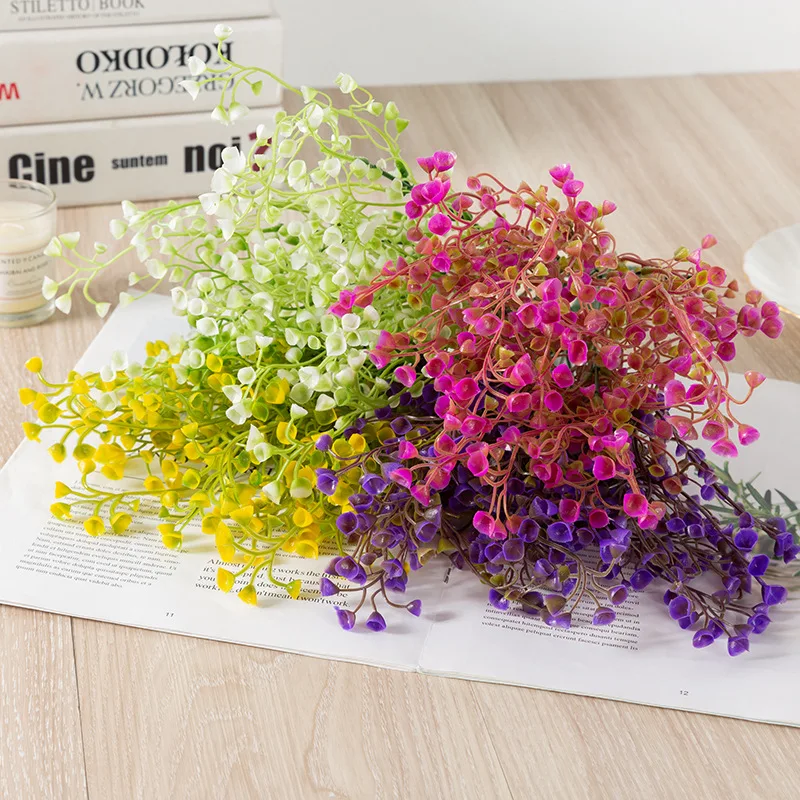 Имитация золотой колокольчик Лю Ханг Орхидея лоза цветы для дома и сада