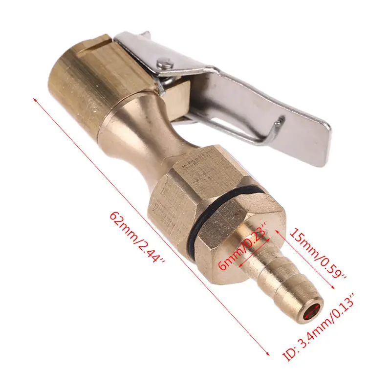 

6.5mm Locking on Tire Chuck Clip Air Inflator Compressor Pump Adapter for Car