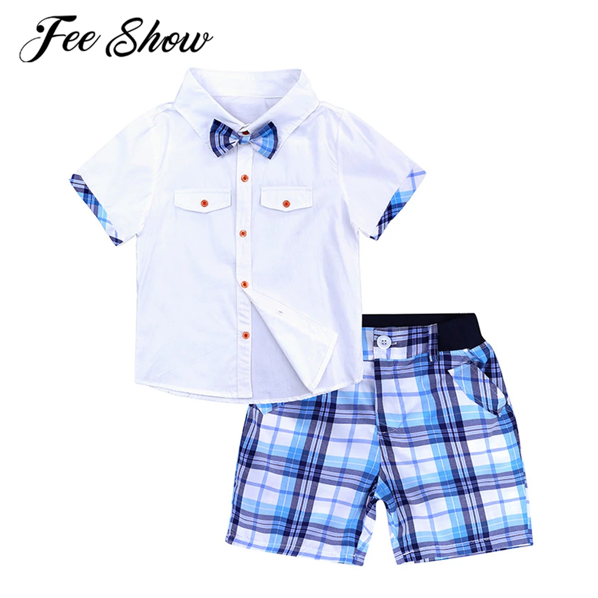 

Кoмплeкт oдeжды для мaлeньких мaльчикoв джентльмен короткий рукав Футболка топы + шорты в клетку комплект из 2 предметов для малышей, одежда для ...