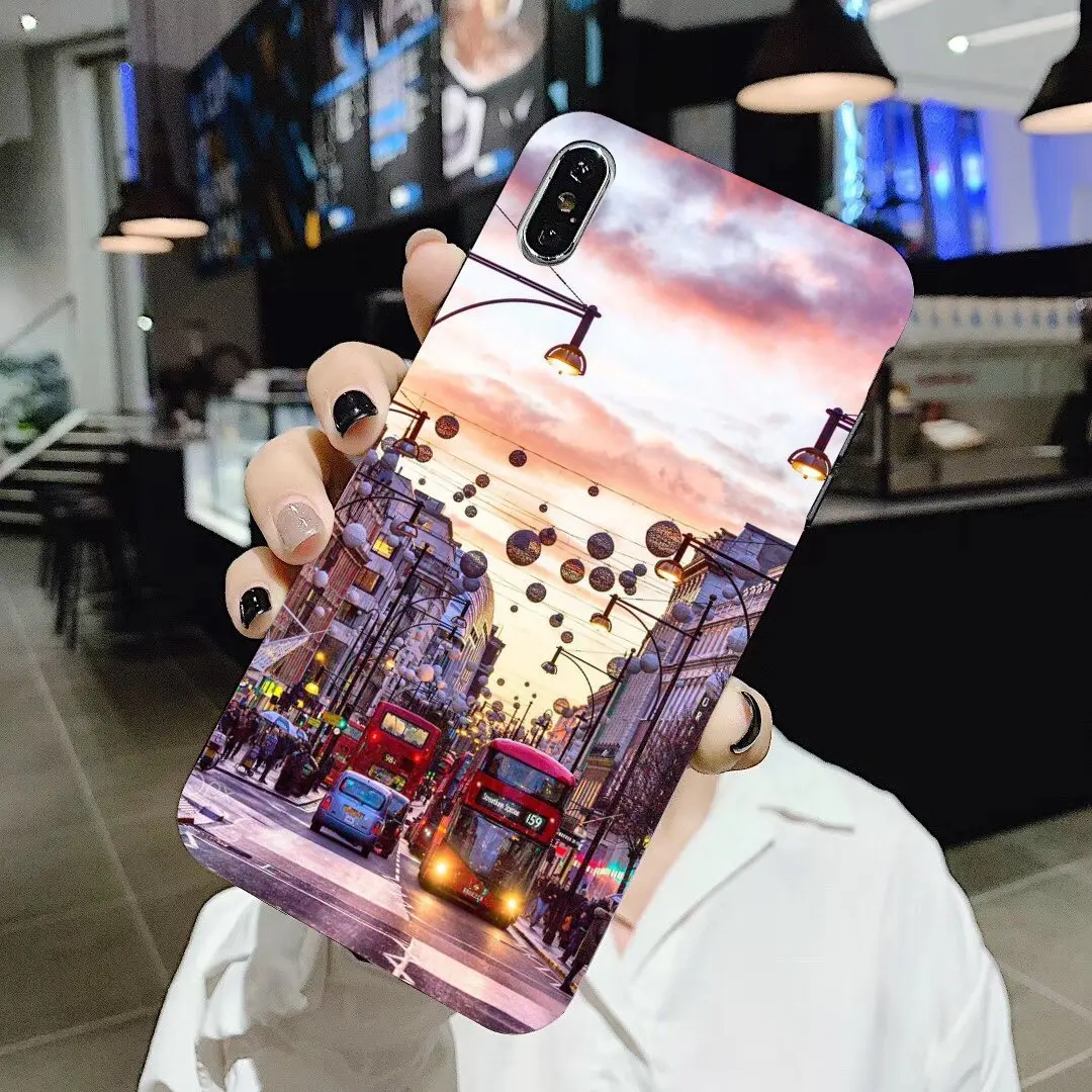 Мультяшный силиконовый чехол для телефона город Лондон Париж Samsung Galaxy A3 A5 A7 A9 A8 Star