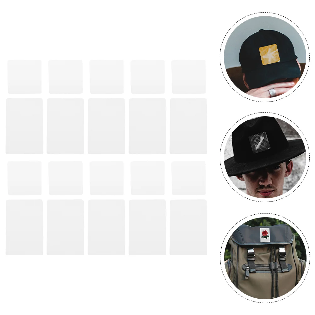 

20pcs Blank Hat Clothes Patches Cloth Stickers Blank Heat Transfer Patches